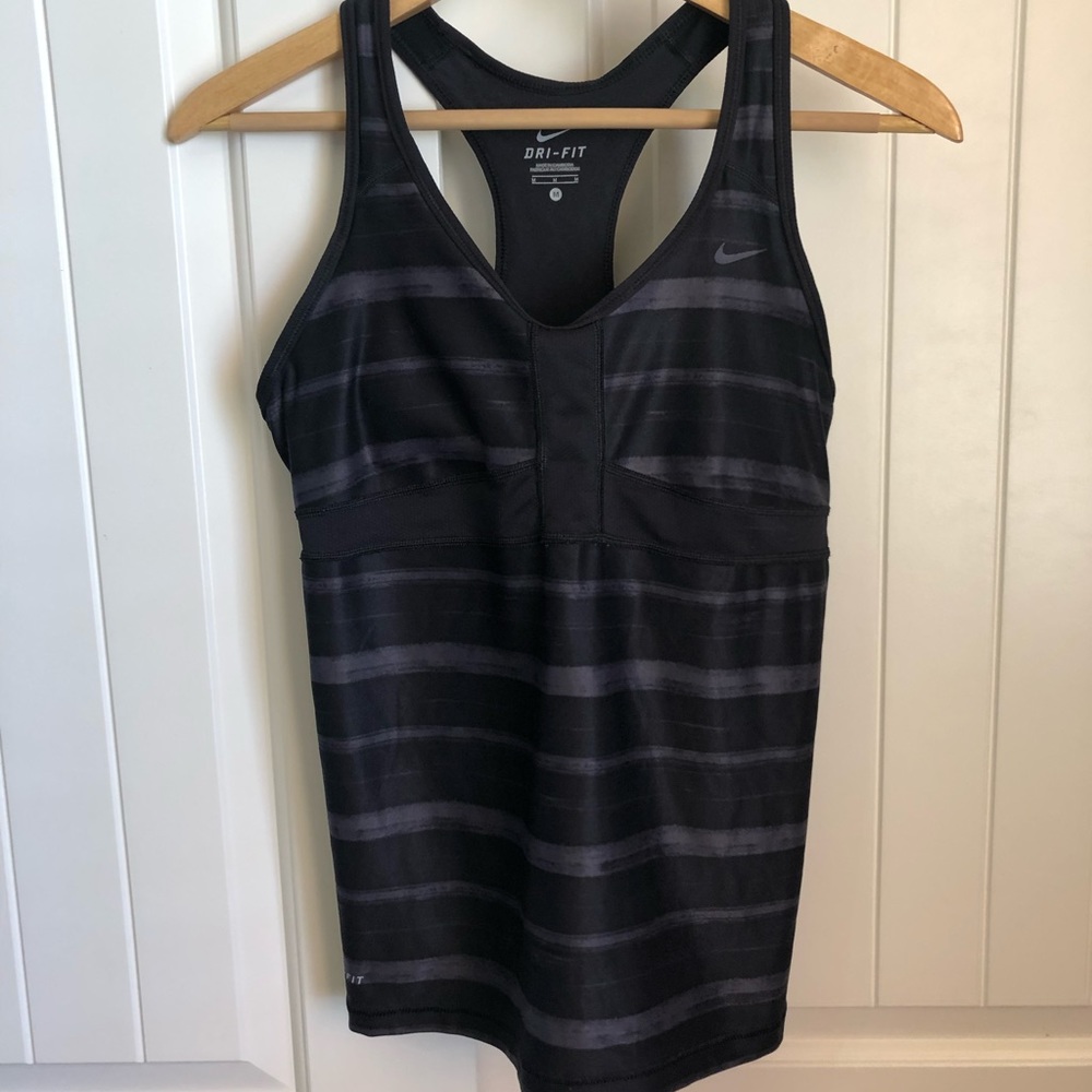 Women’s Nike Dryfit tank, black/grey EUC sz M